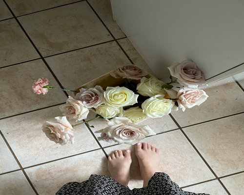 Person preparing a relaxing foot bath at home
